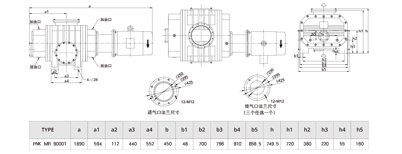 PNK MR 9000T罗茨真空泵 PNK MR 9000T罗茨真空泵